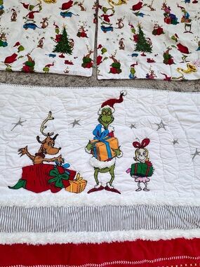Pottery Barn Kids Dr. Seuss Grinch Full Bedding Set Organic Cotton